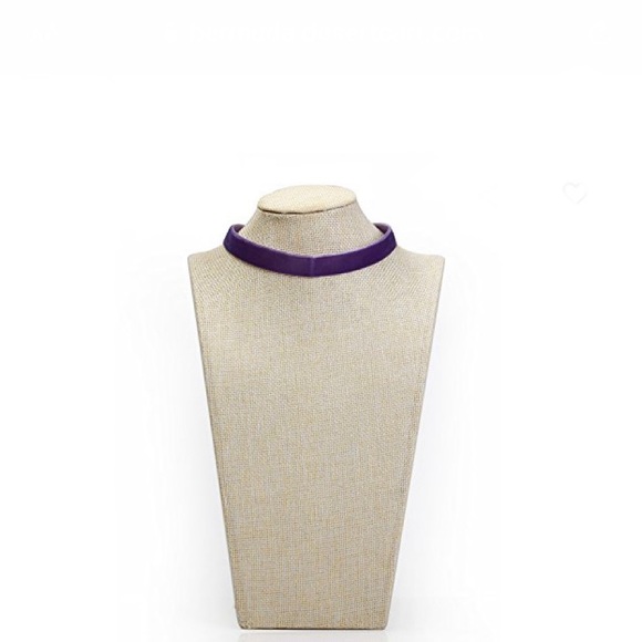 Purple velvet choker